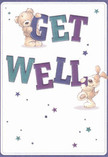 Radiating warmth and optimism, this get well card brings together two charming companions-a teddy bear and a lively puppy-embracing the classic sense of community found across West Hampstead. Each character springs to life, joyfully supporting and balancing the oversized, playful script spelling 'Get Well' in vibrant hues of deep indigo and fresh teal. The gentle interplay of light and colour creates a soothing, uplifting mood reminiscent of the calm found beside Hampstead Heath on a serene afternoon. Sprinkled stars in blues and violets dance across the soft cream background, infusing the design with hope and a dash of magic. The tactile detail of the furry bear and puppy is so inviting, it conjures images of comforting embraces or freshly gathered bouquets from a trusted local shop. More than a simple card, this work of art conveys heartfelt wishes for recovery and reassurance, its cheerful presence perfectly suited for supporting loved ones in West Hampstead and beyond.